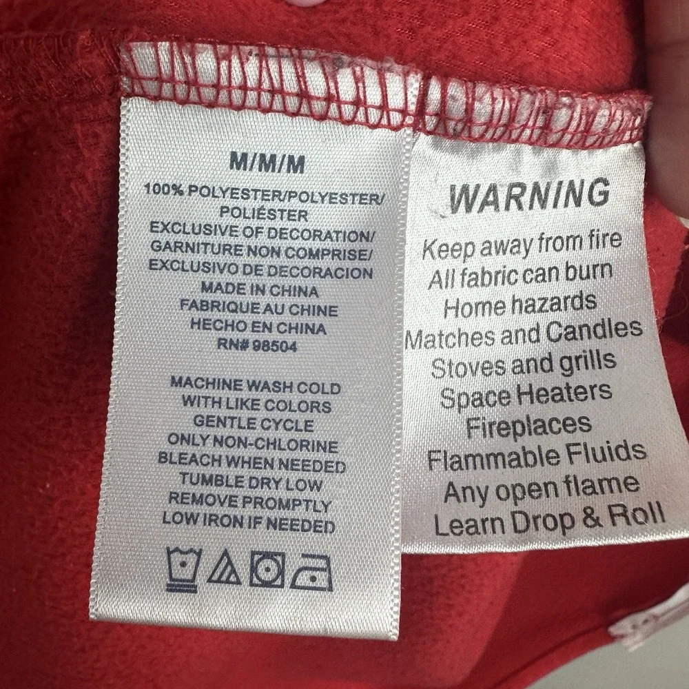 VTG Lanz of Salzburg Robe Housecoat Med Full Zip Lounger Red Embroidered Cottage
